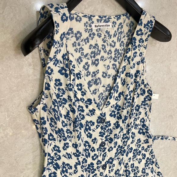 Reformation Rilynn Sleeveless Button Up Dress In Milanesa Size 0 - Picture 12 of 13